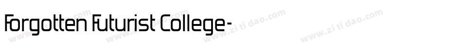 Forgotten Futurist College字体转换